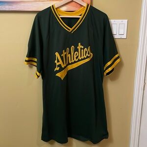 Oakland Athletics Baseball Field V-neck Jersey Green Unisex
